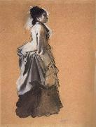 Edgar Degas Young Woman Street Costume USA oil painting artist